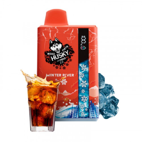 Электронная сигарета Хаски Аир Макс 2.0 8000 Кола (Husky Airmax 2.0 8000 Winter river)
